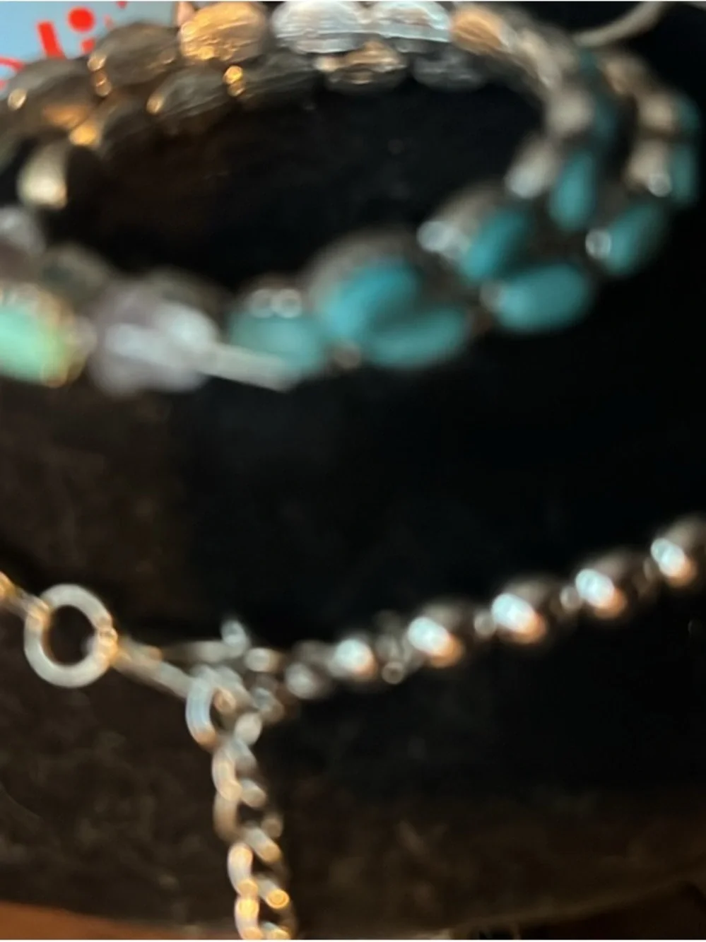 Turquoise Stone Silver-Tone Rings Earrings and Necklace Set - Women Jewelry